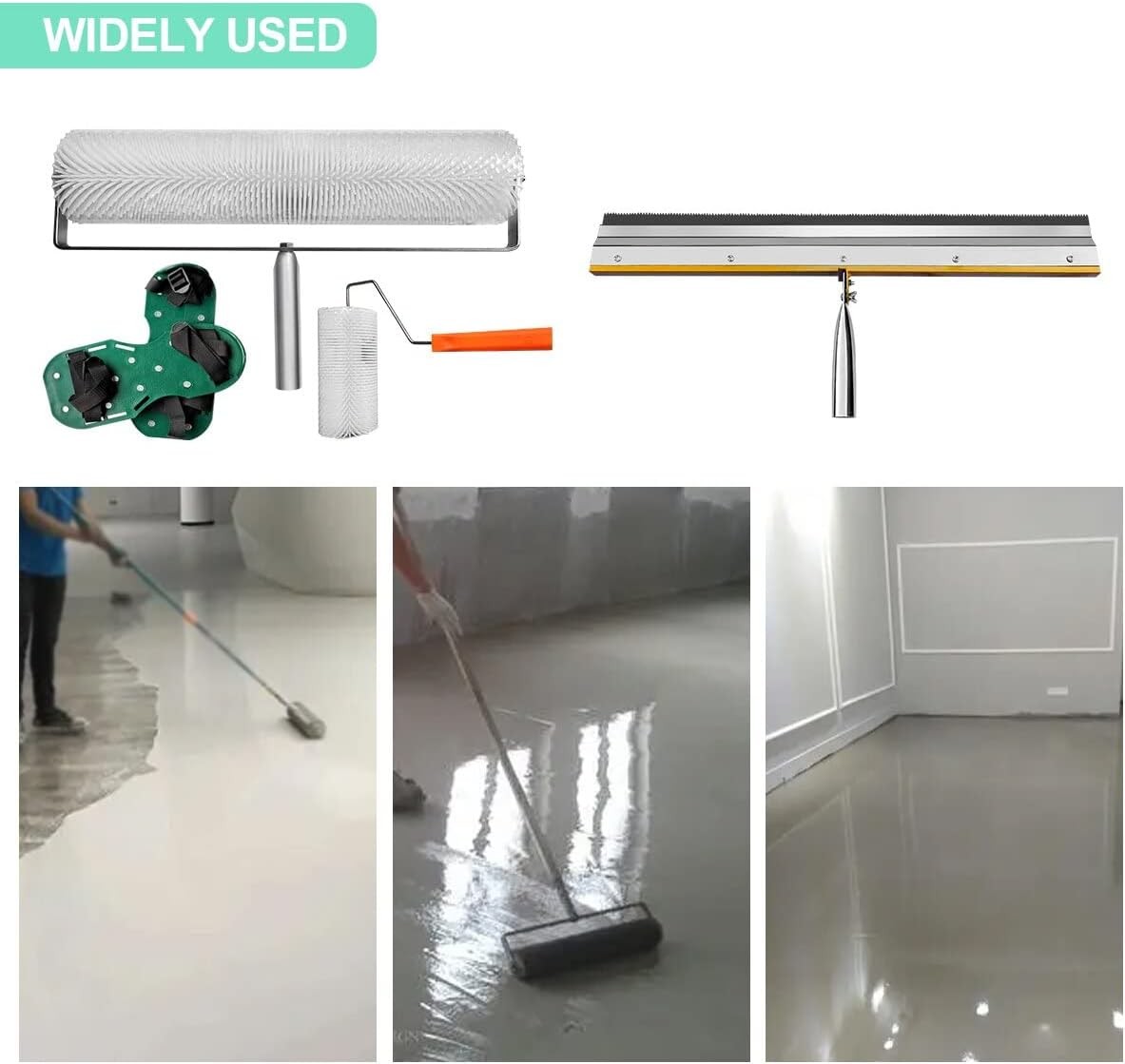 Self-Levelling Cement Tool Kit，Floor Construction Tools for Epoxy Flooring wit