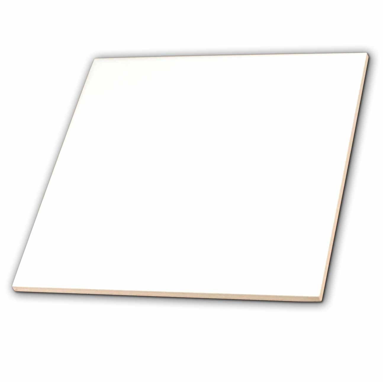 8 Inch Ceramic Tile Pure White Solid Color Plain Simple Bright Gloss Finish
