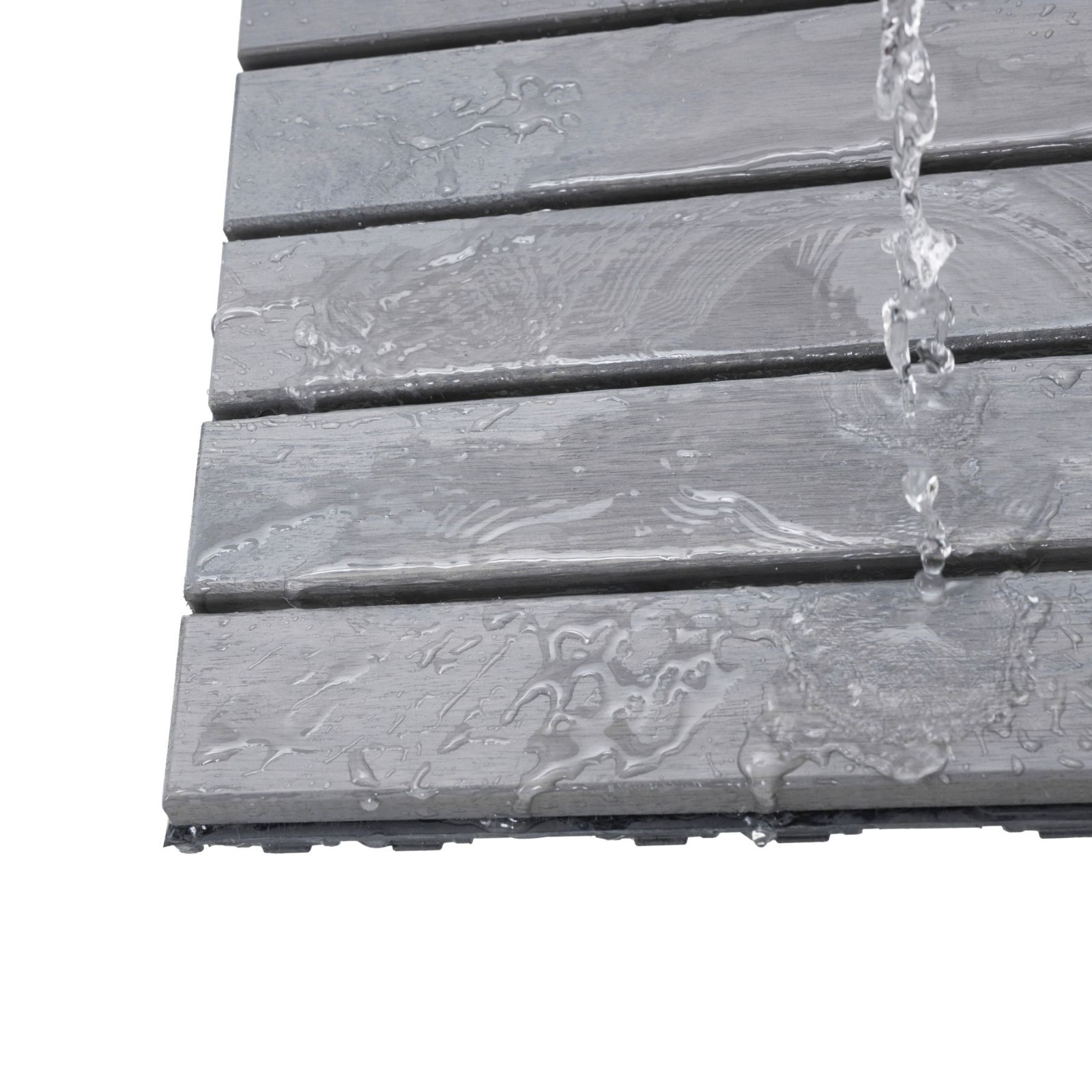 30 PCS Interlocking Deck Tiles Striped Pattern .12″ x 12″