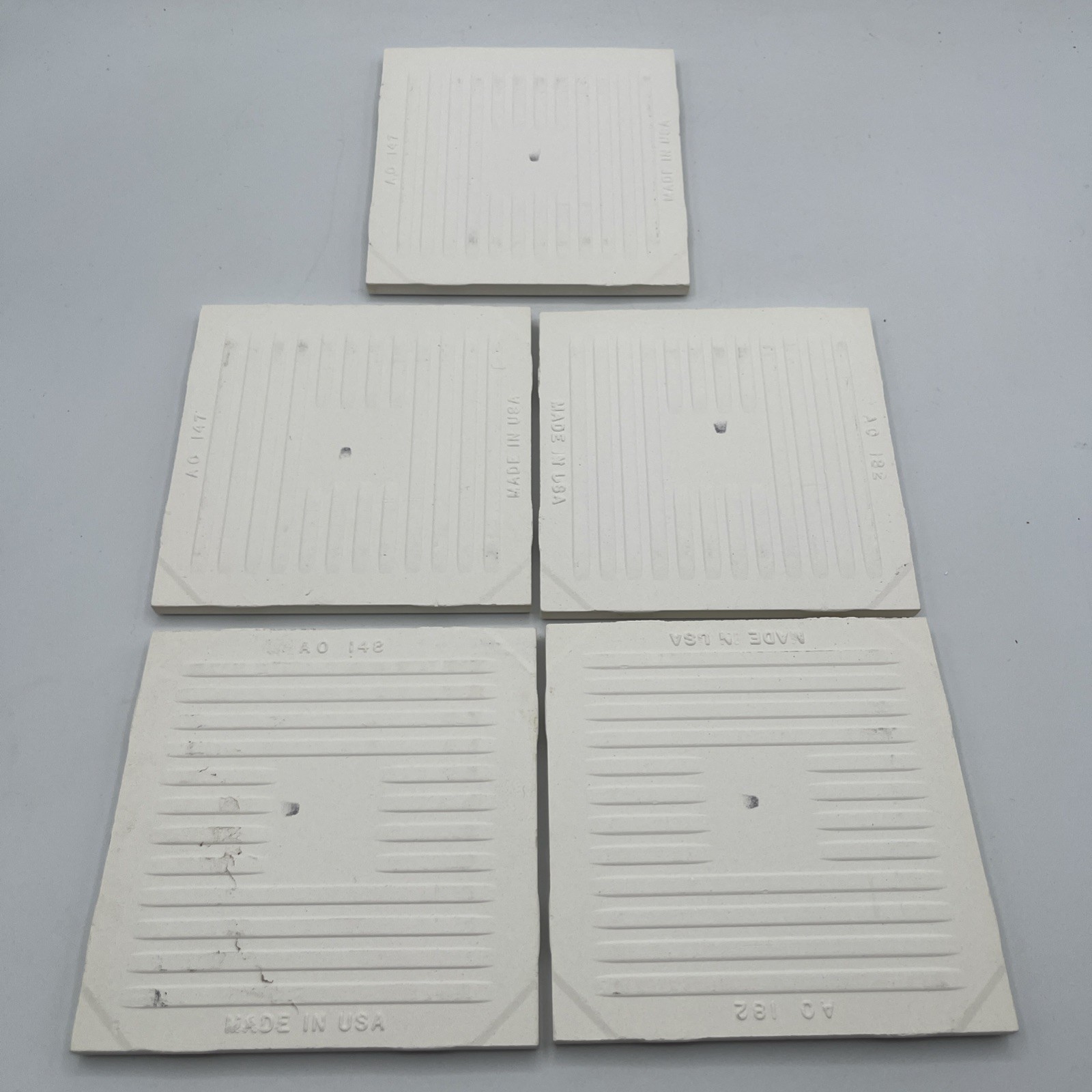 5 pcs American Olean 4 1/4″ Ceramic Tile Salt & Pepper #45 Black Speckled Glossy