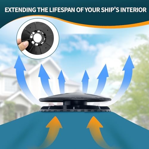 Boat Vent Black Boat Hatch Cover Support Mushroom Cap 4-1/4 inch