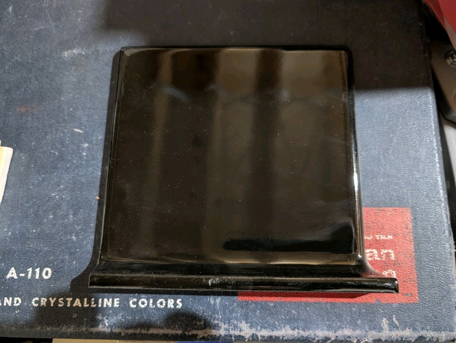 1 pc American Olean Gloss Black #49 Cove base outcorner SCL3619 K111 Dal