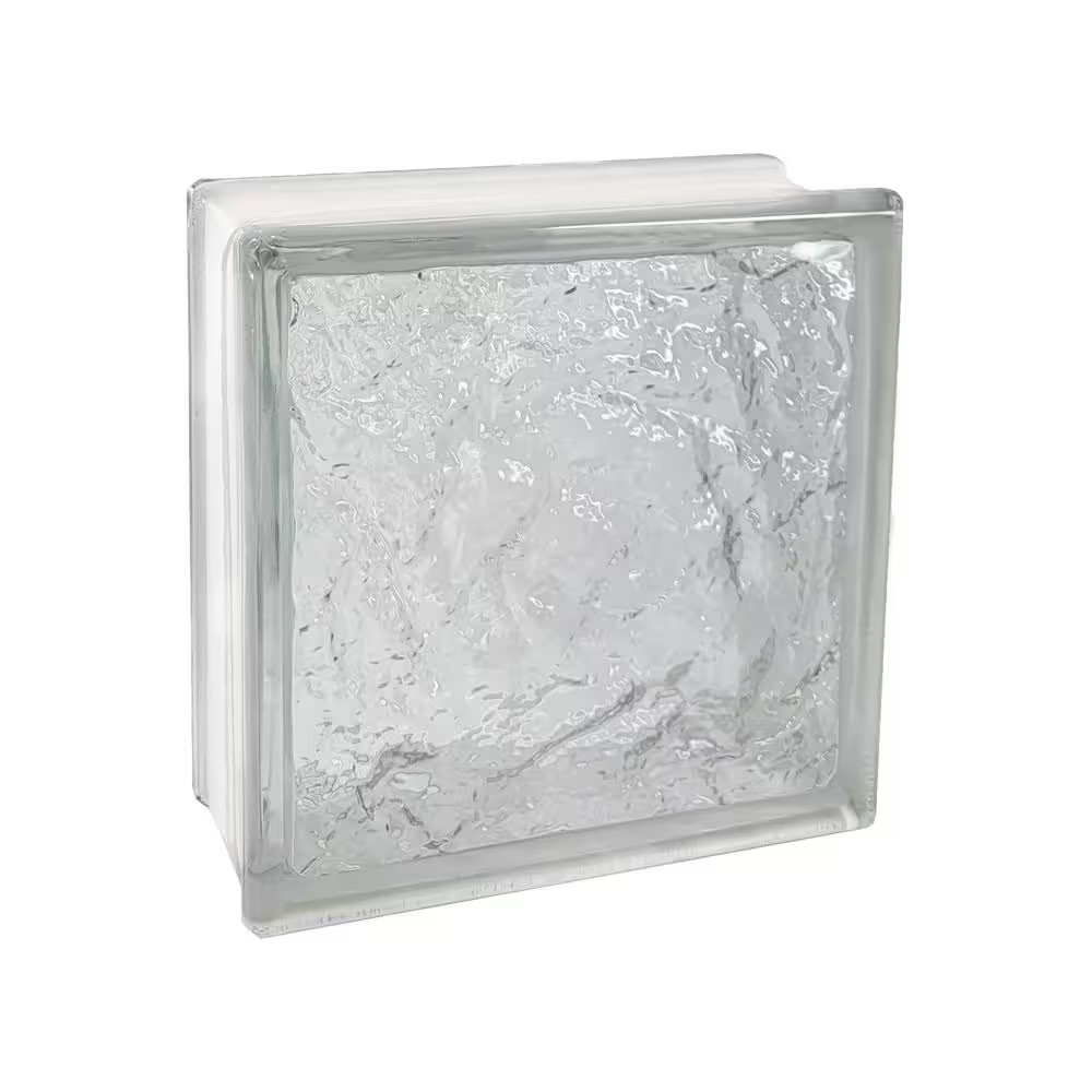 3 In. Thick Series 8 In. X 8 In. X 3 In. (10-Pack) Ice Pattern Glass Block (A…