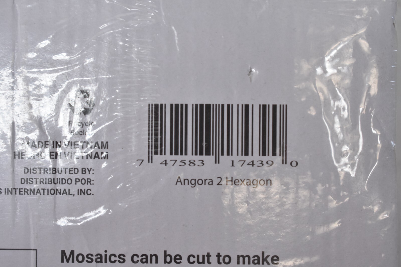 Lot of 8 Sheets Angora 2″ Hexagon Honed Mosaic Marble Floor Wall Tiles