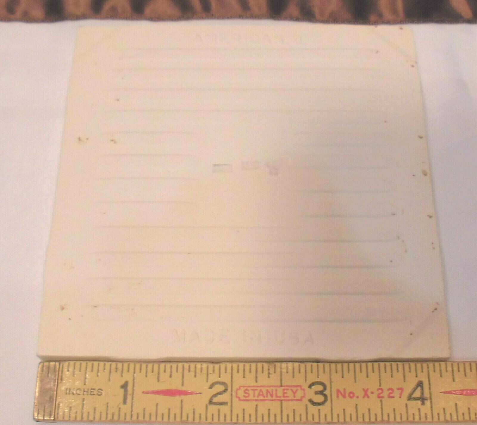 2 Ceramic Tiles *Yellow* Scored 3rd; Crystalline by American Olean 4-1/4″ NOS
