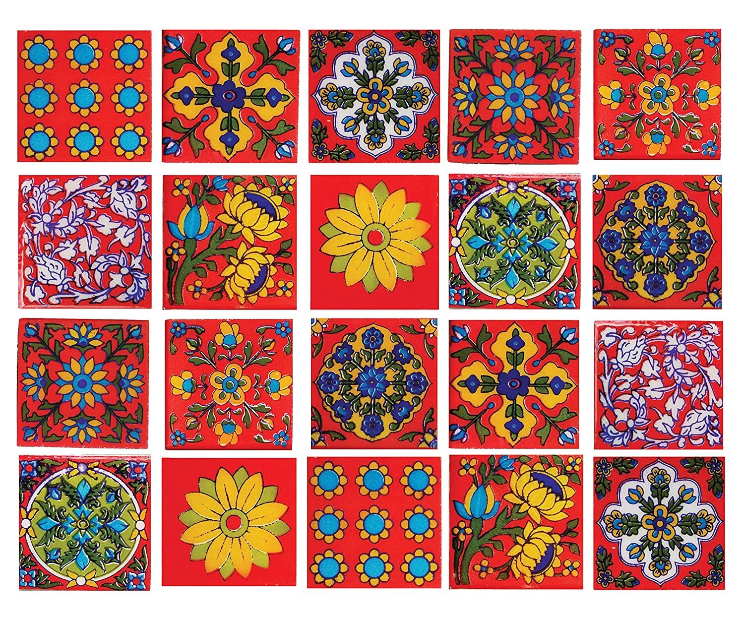 Festive Crafted Tabletop Flooring Wall Interior Exterior Traditional 2×2” 20 Pc