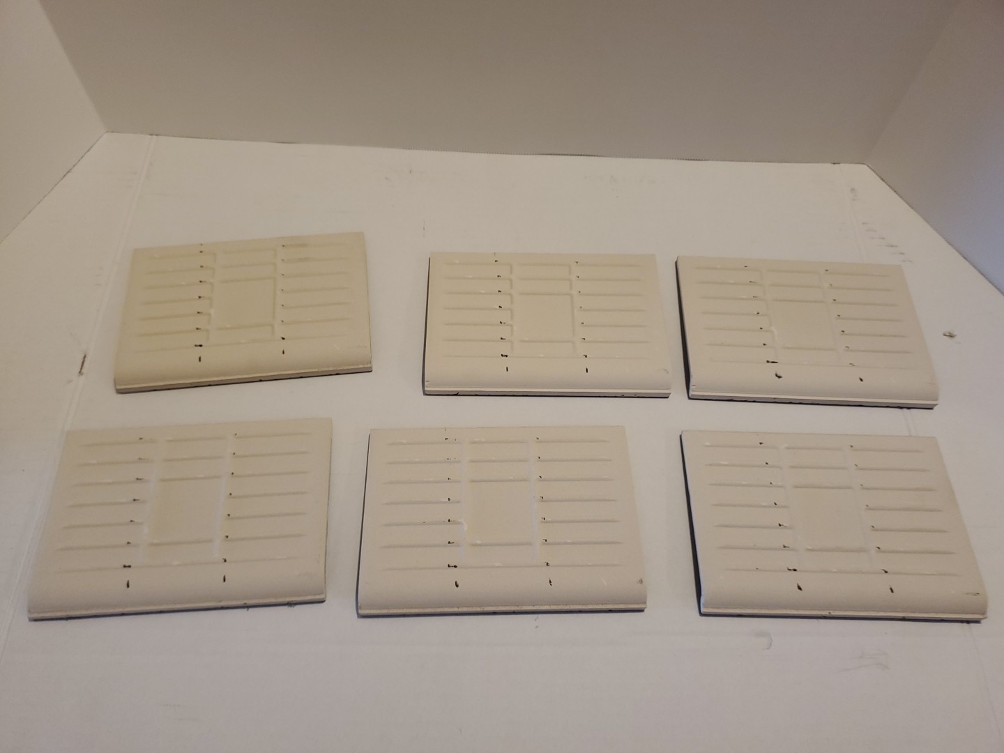 6 pc. Lot Glossy Black Bullnose Top: base/cove Ceramic Tile: 4.25″ X 6″ NEW