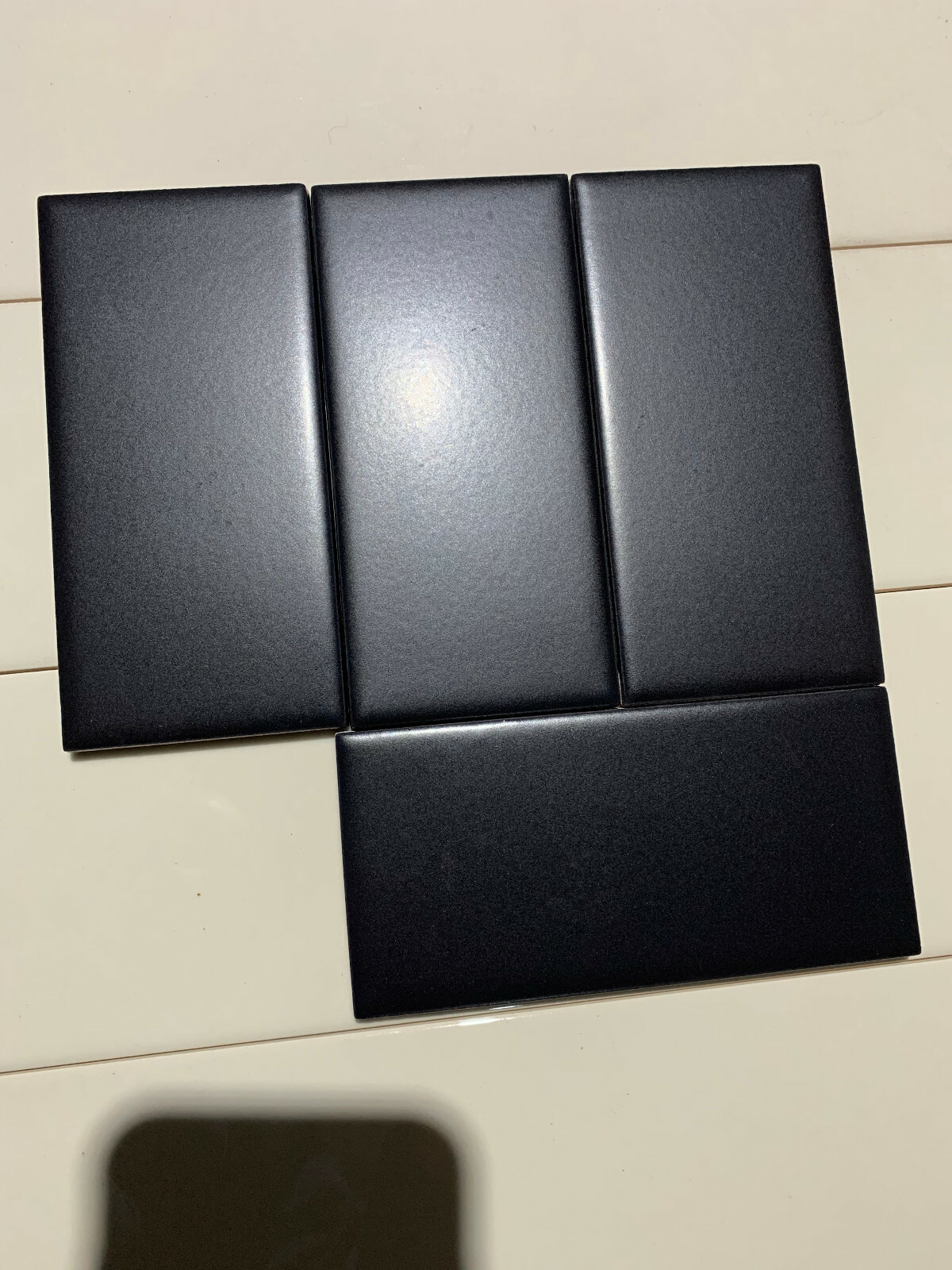 7 Tiles Black Daltile 3×6 Subway QH45361P Lot Of 7 Daltile Natural Hues
