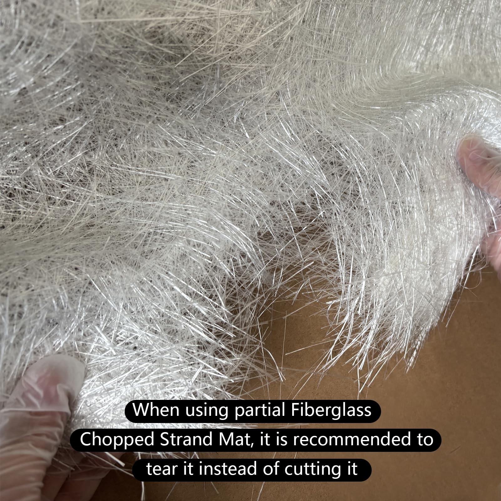 Fiberglass Chopped Strand Mat, 10 10 yards x 4 inches, 1.5 oz/ft², white