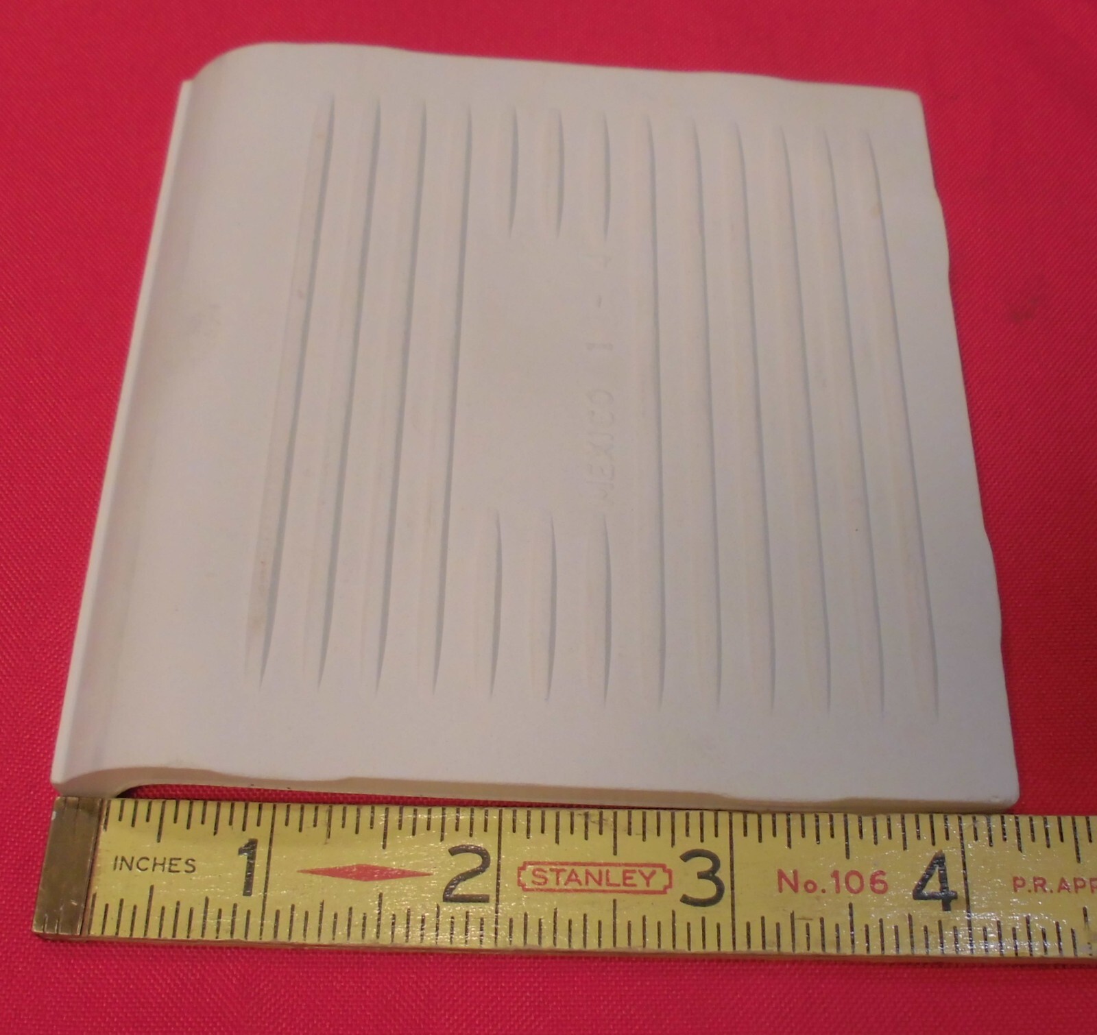 1 pc. Salt & Pepper: stack-on-top Cove/Base Ceramic Tile; 4-1/4″ American Olean