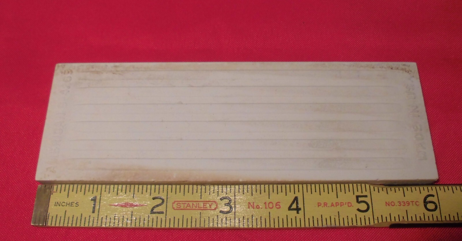 1 pc. Ceramic Bullnose Tile 2” X 6” #387 Crystalline Almond by American Olean