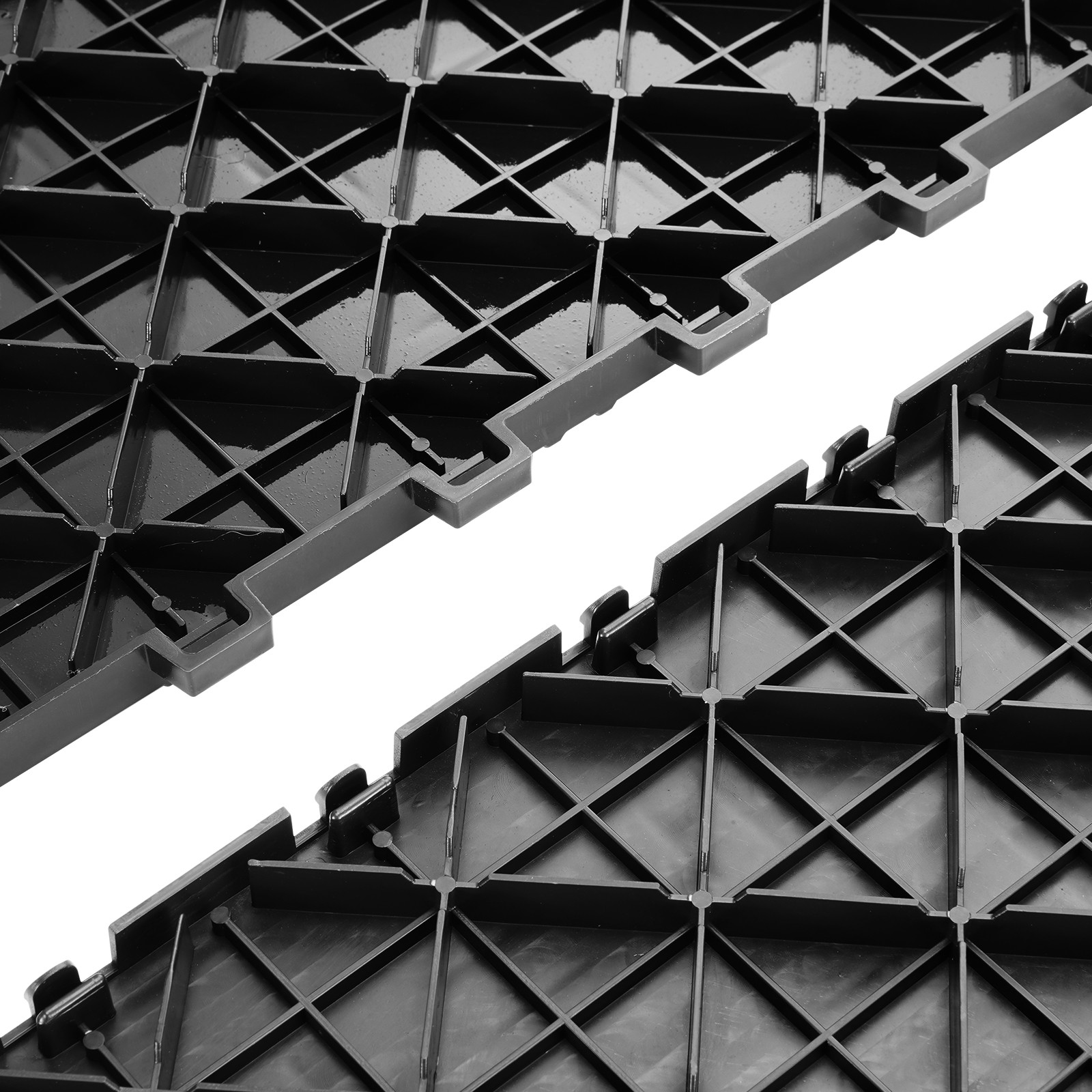 Uimoso Interlocking Garage Flooring Tiles 12×12 in, 25-Pack, Black