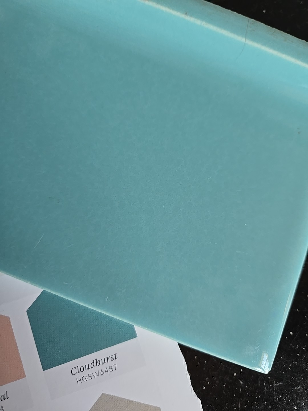 Vtg 6 1/8″ X 3 7/8″ Corner Cove Base Aqua Blue Tile NOS Robertson