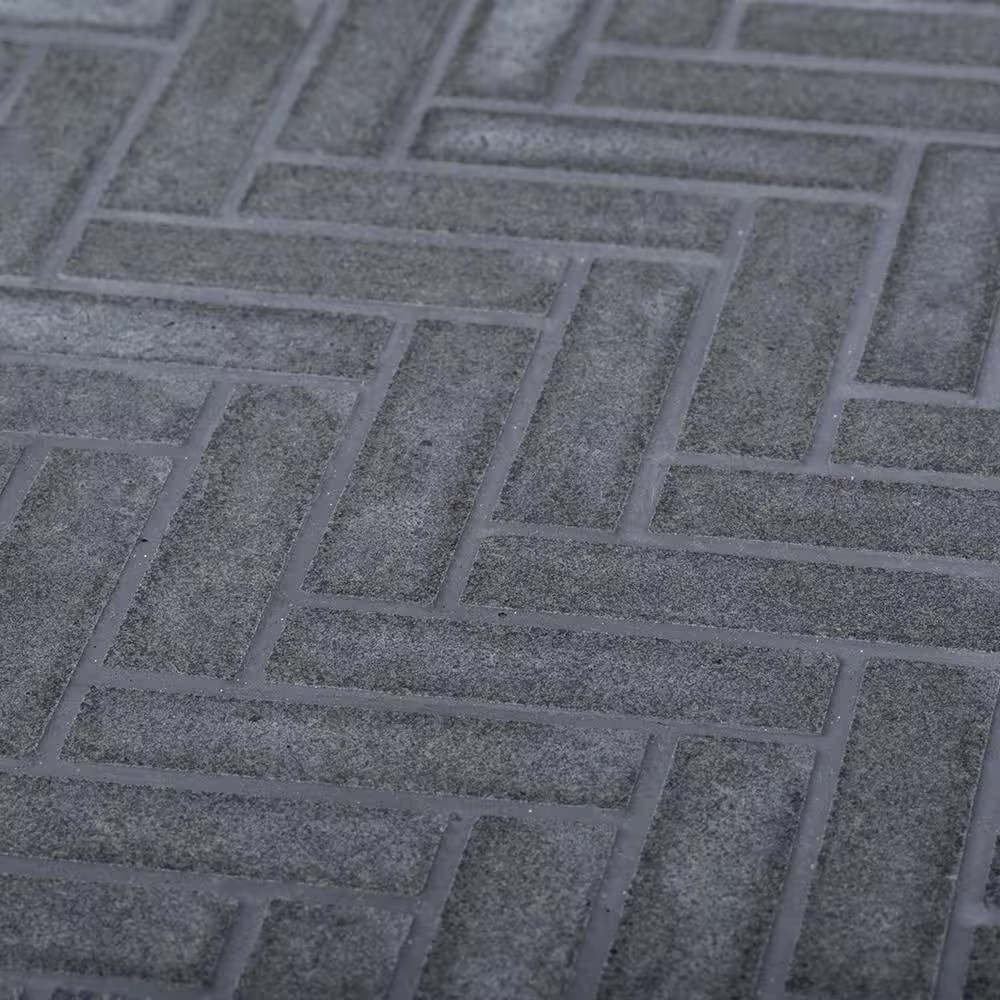 Basalt Herringbone Gray 10 In. X 10.75 in Honed Basalt Wall and Floor Mosaic Til