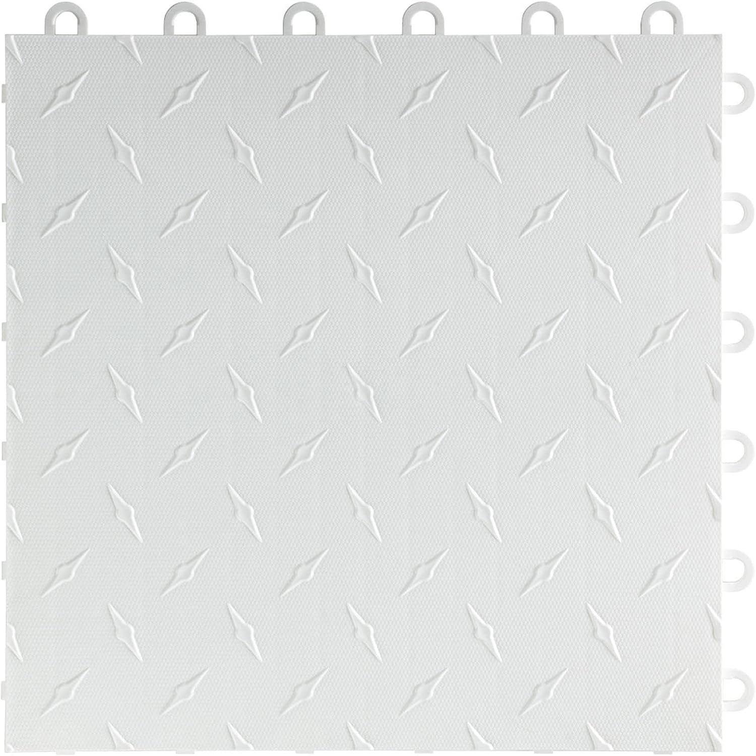 Looped Edge Garage Floor Tile 12 x 2.75 x 0.5 in Black 10-Piece Set