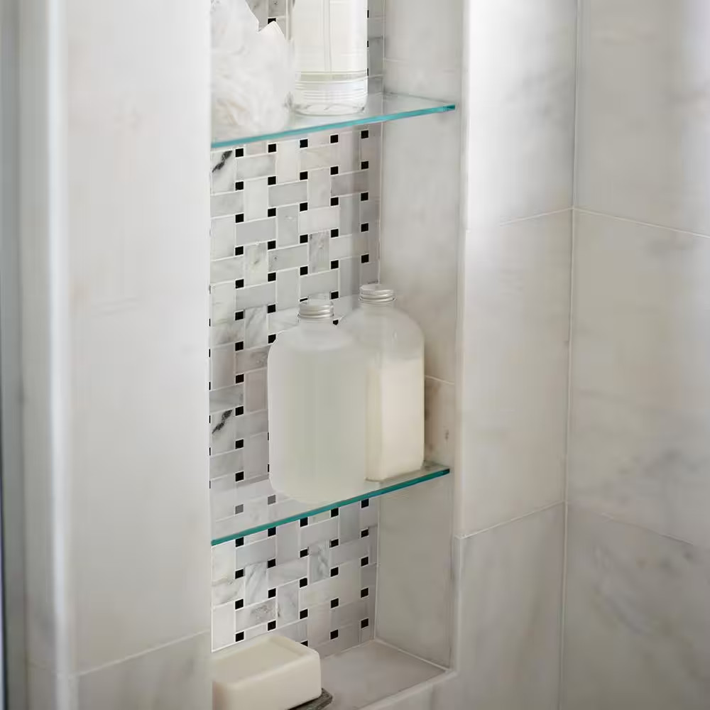 Greecian White Basket Weave 12 In. X 12 In. X 10Mm Honed Marble Mesh-Mounted Mos