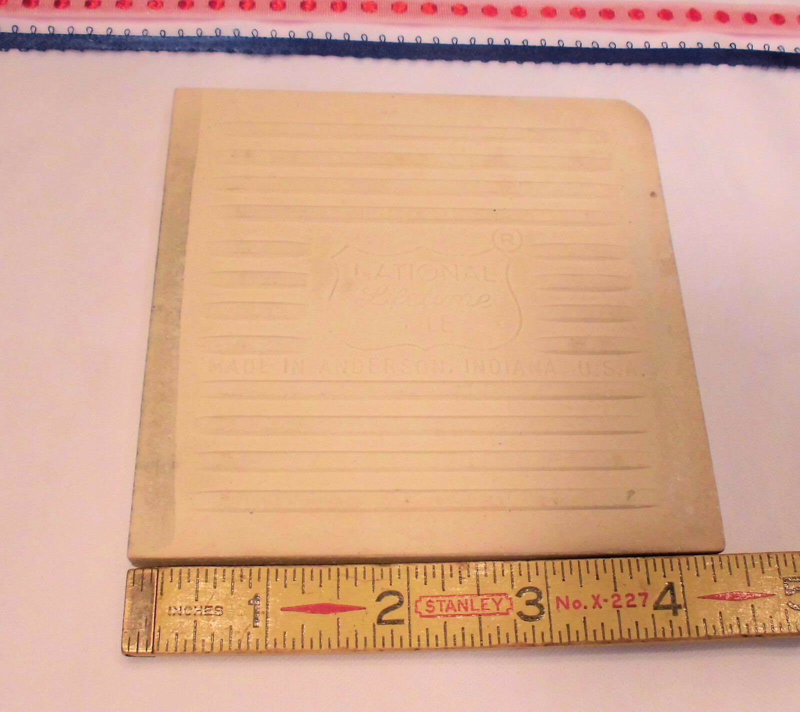 1 pc. *Twilight Blue* Ceramic Glossy Corner Bullnose 4-3/8″ National Tile Co.