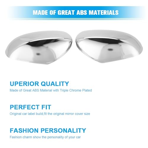 Left Right Chrome Mirror Covers for Grand Caravan Routan – Left Right