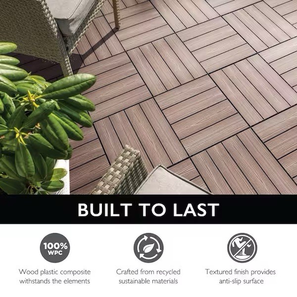 Design House Straight Edge Trim 3 in. x 12 in. Wood-Plastic Composite