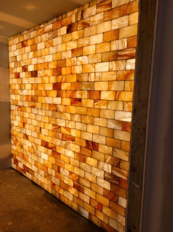 Himalayan Salt Bricks Pack of 6 8x4x2 Pink Salt Wall Blocks Spa Sauna Home Decor