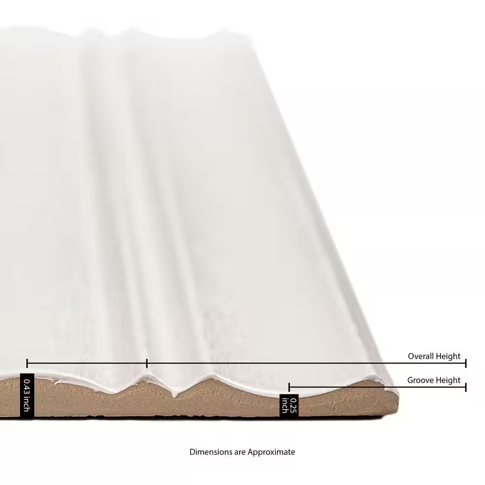 Olden Jewell 7 In. X 16 In. Satin Porcelain Fluted Subway Wall Tile (10.25 Sq. F