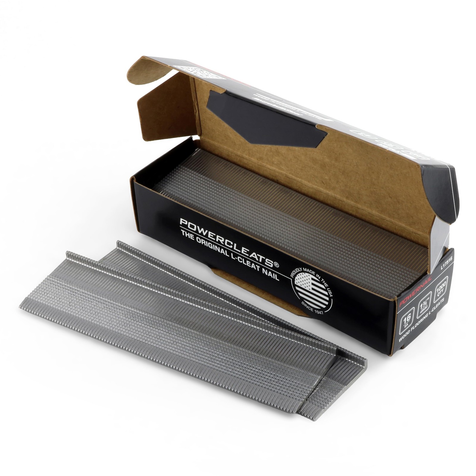 1000 Box L17516 16 Gauge 1-3/4 Inch Length L-Cleat Nails Hardwood Flooring
