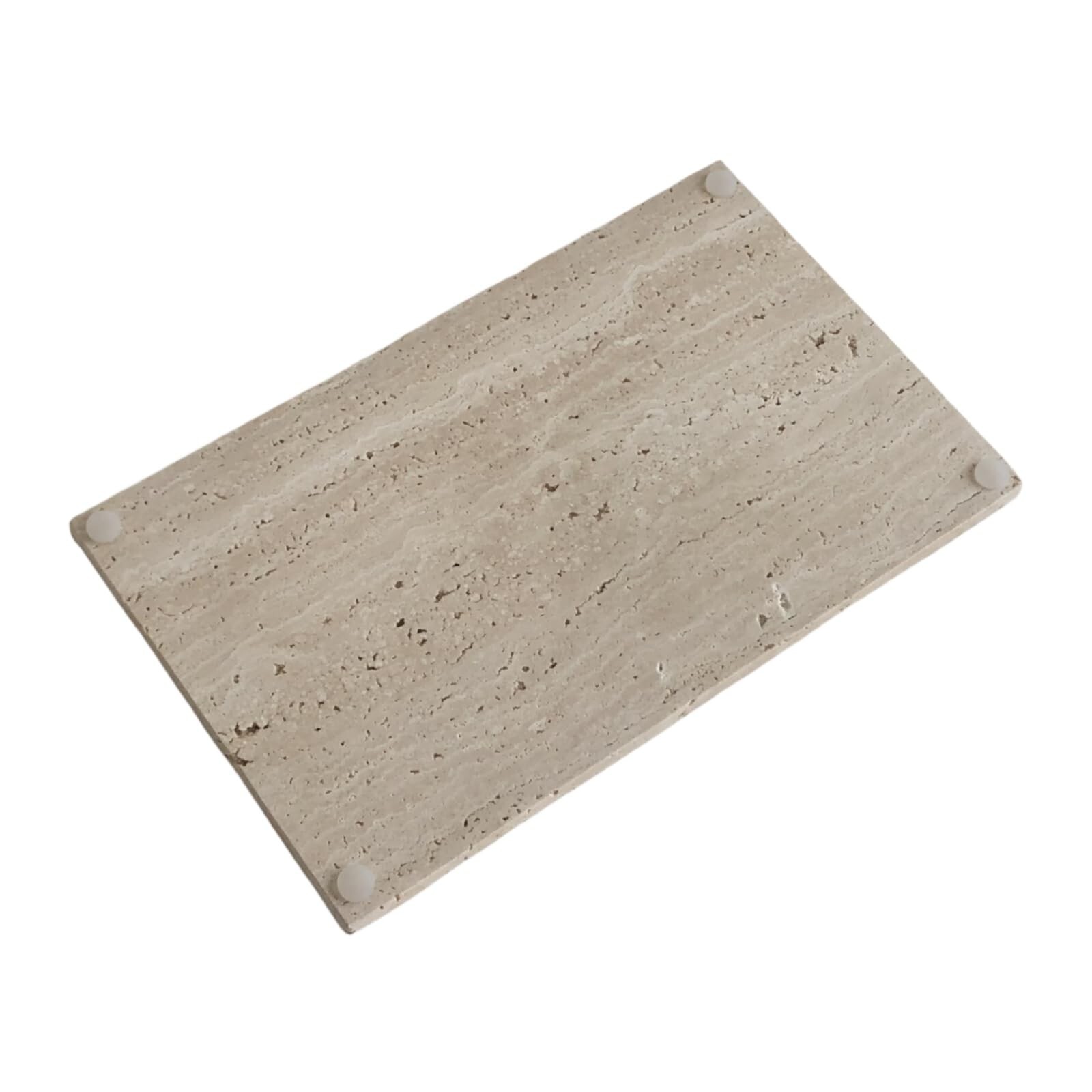 Hole Stone Right Angle Small Marble Slab Surface Plate with Non-Slip Mat Deco…