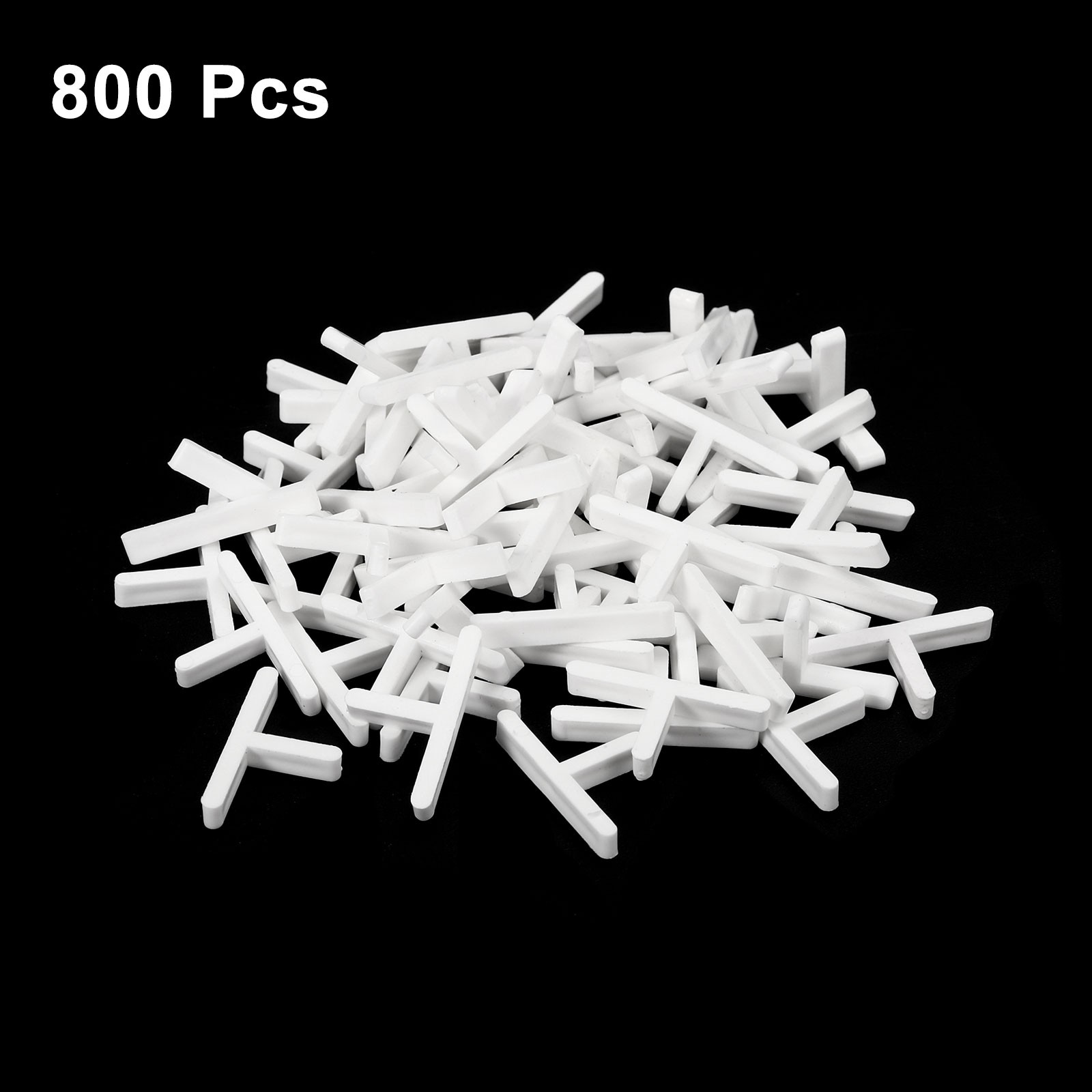 800Pcs Wall Floor Tile Plastic T-Shape Spacers Tiling Tools 2mm 1/16″ White