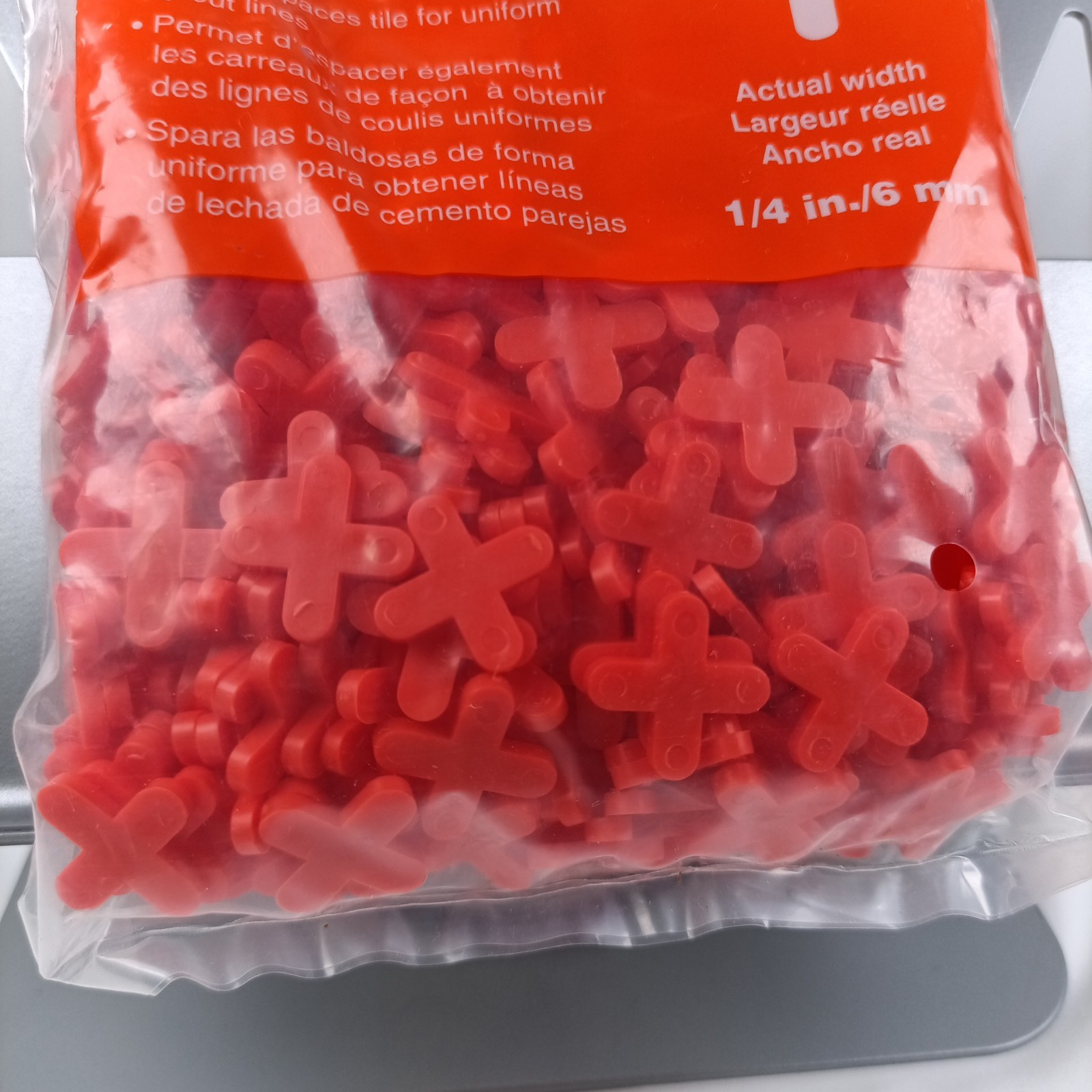 Tavy Basix Tile Spacers 1/4in 6mm 500 Cross Pcs Orange 11 bags/2000 Pcs