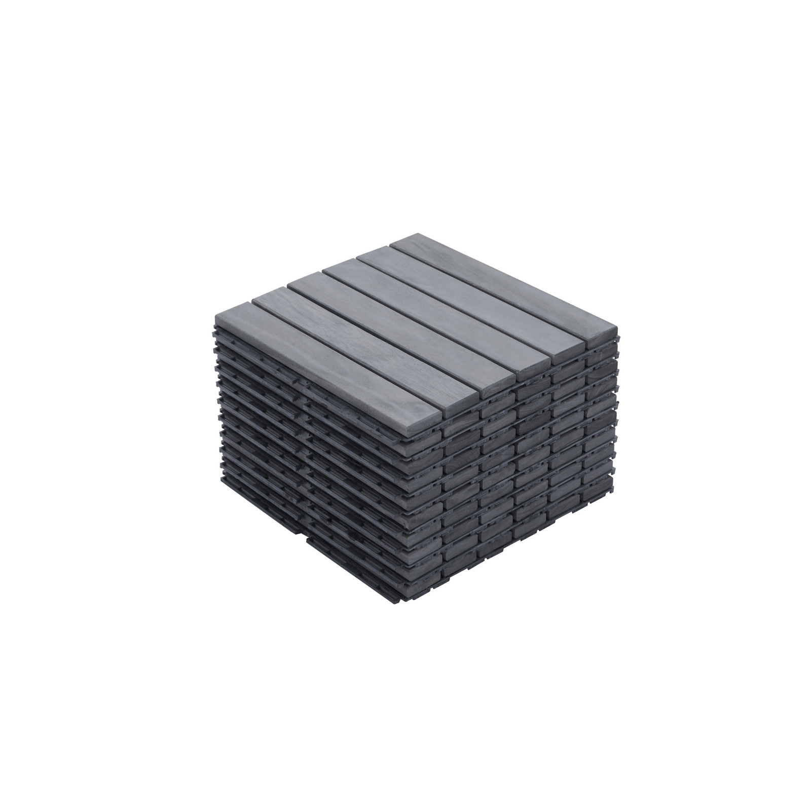 Square striped acacia hardwood outdoor flooring