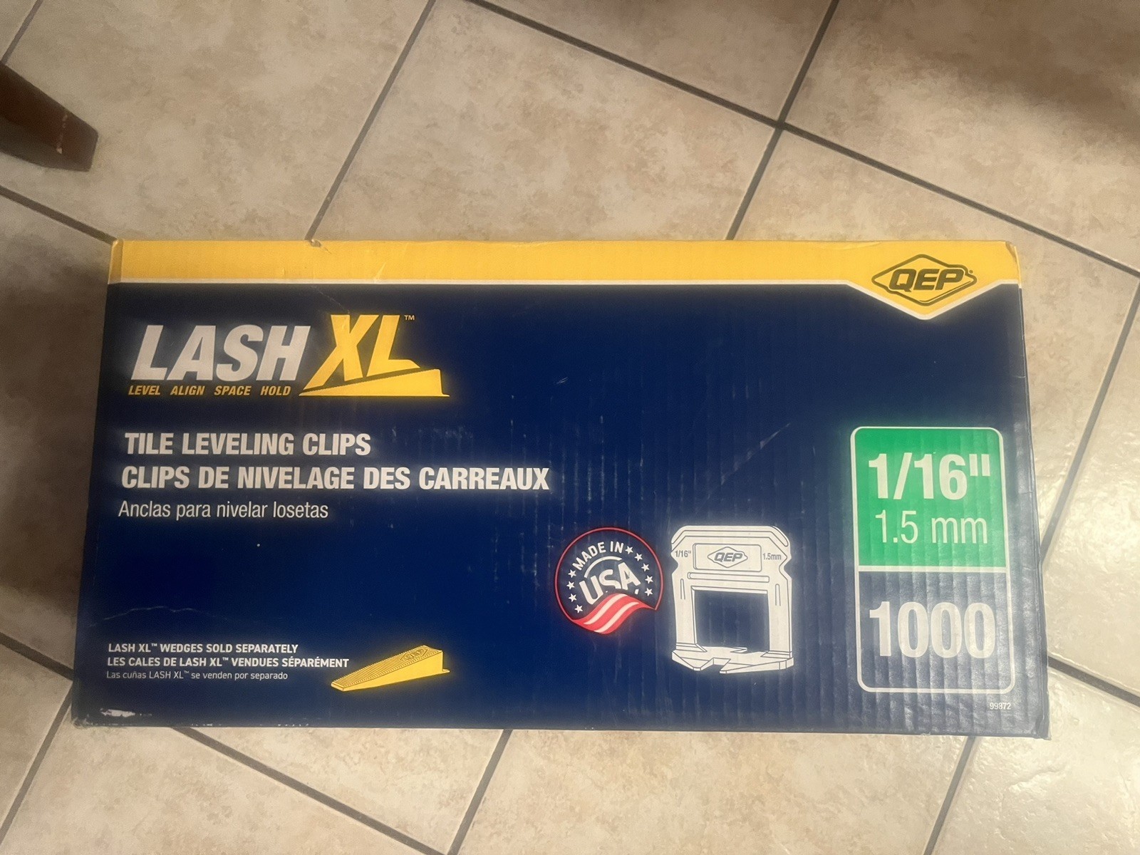 QEP LASH White 1/16 in. Clip, Tile Leveling System 1000 Pack 99872