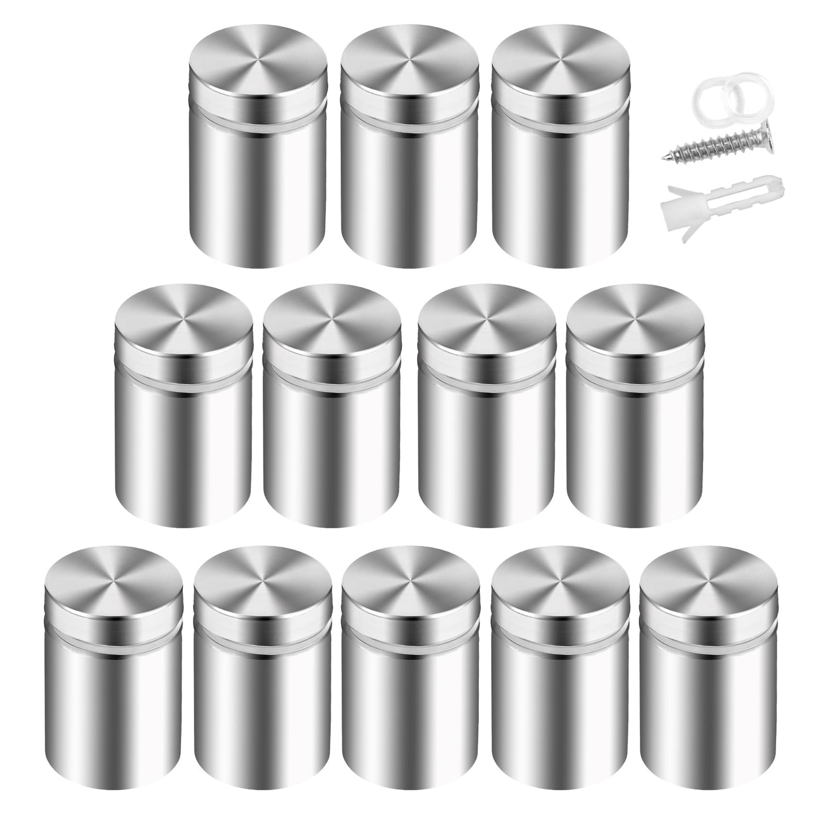 Standoff Screws for Acrylic Signs – Metal 0.75×1.18 in (12 Pcs),