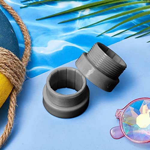 4 Pcs Pool Umbrella Stabilizer Adapter Threaded Adapter Sleeves Pool grey