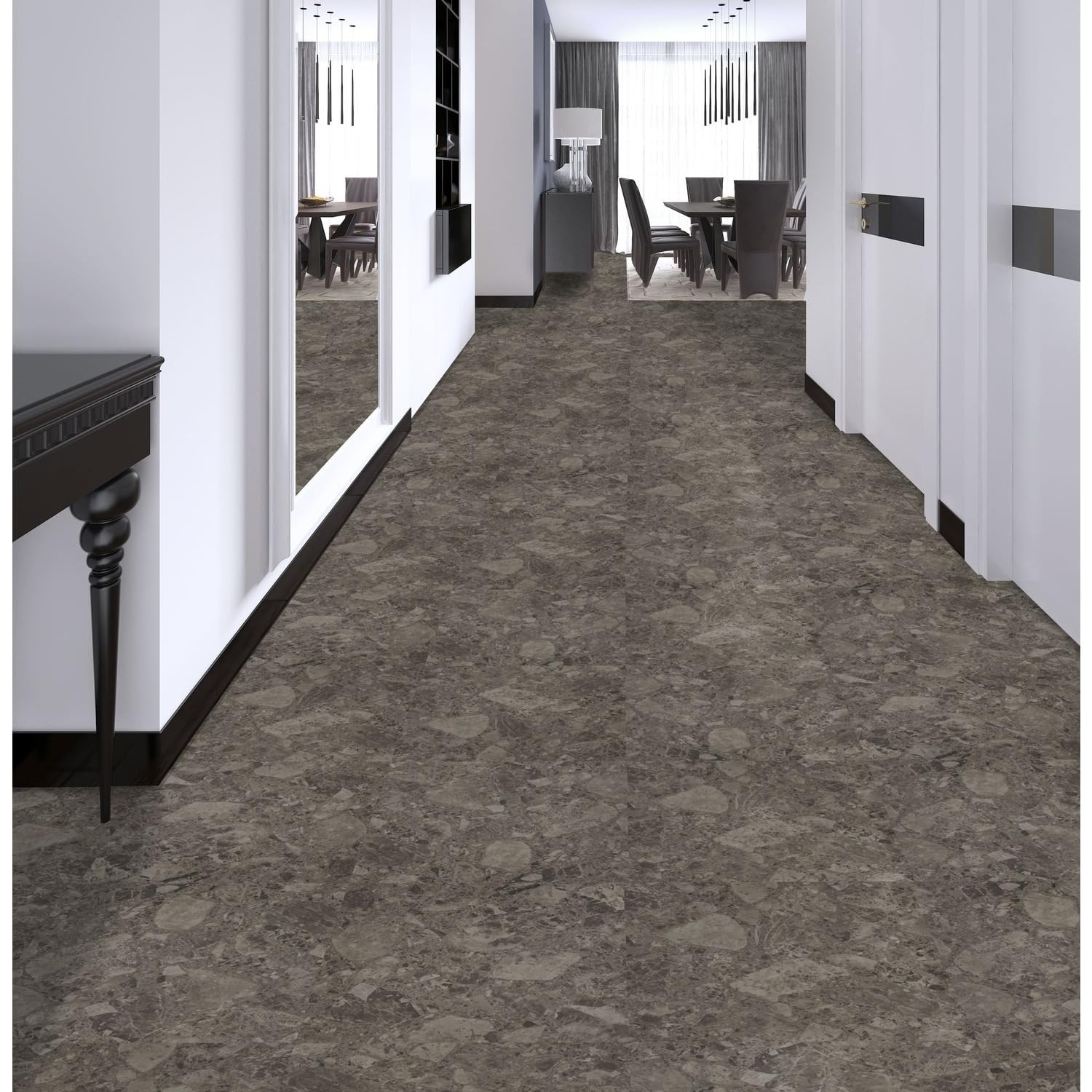 Nexus Self Adhesive 12-Inch Vinyl Floor Tiles, 20 Tiles – 12” x 12”, Empora…