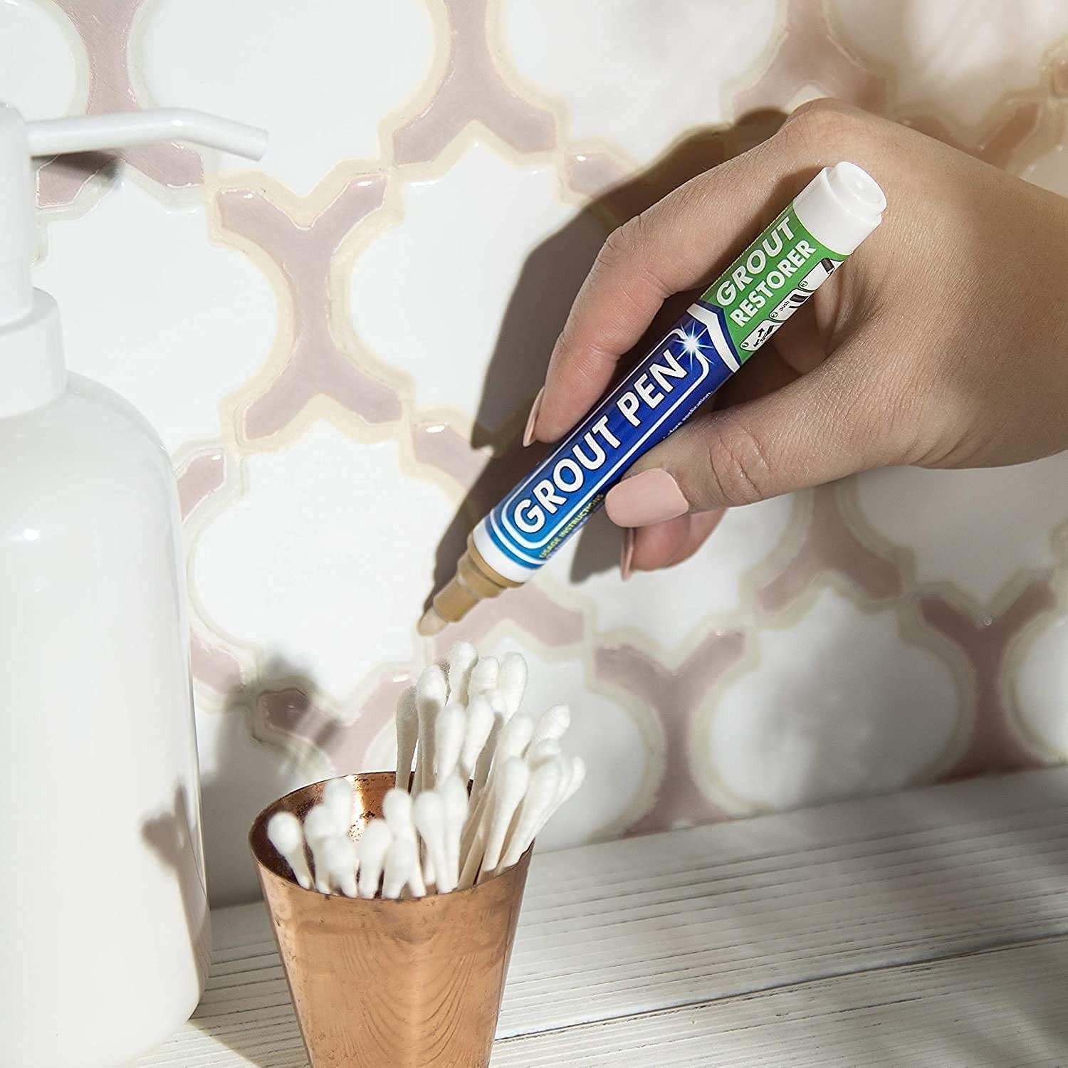 Grout Pen Beige Tile Paint Marker: Waterproof Grout Paint, Tile Grout Coloran…