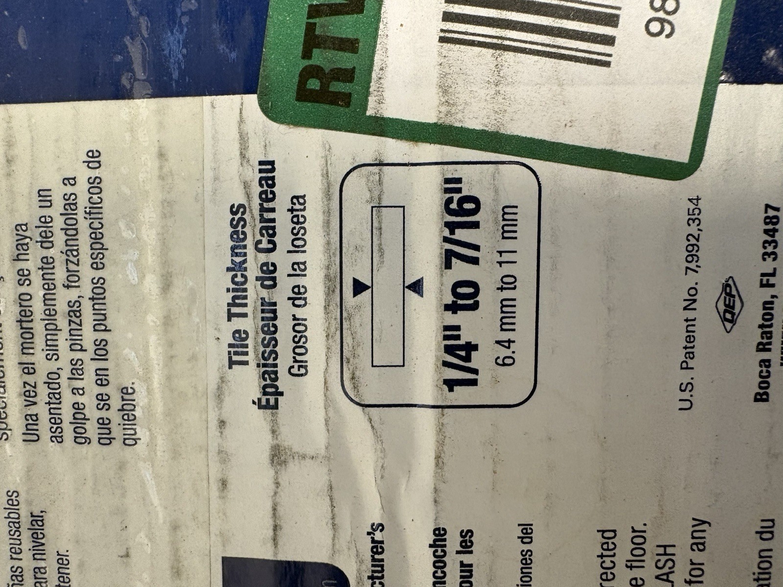 QEP LASH Tile Leveling System, Part A, Clips for 1/16″ Grout (1,000 Pack)