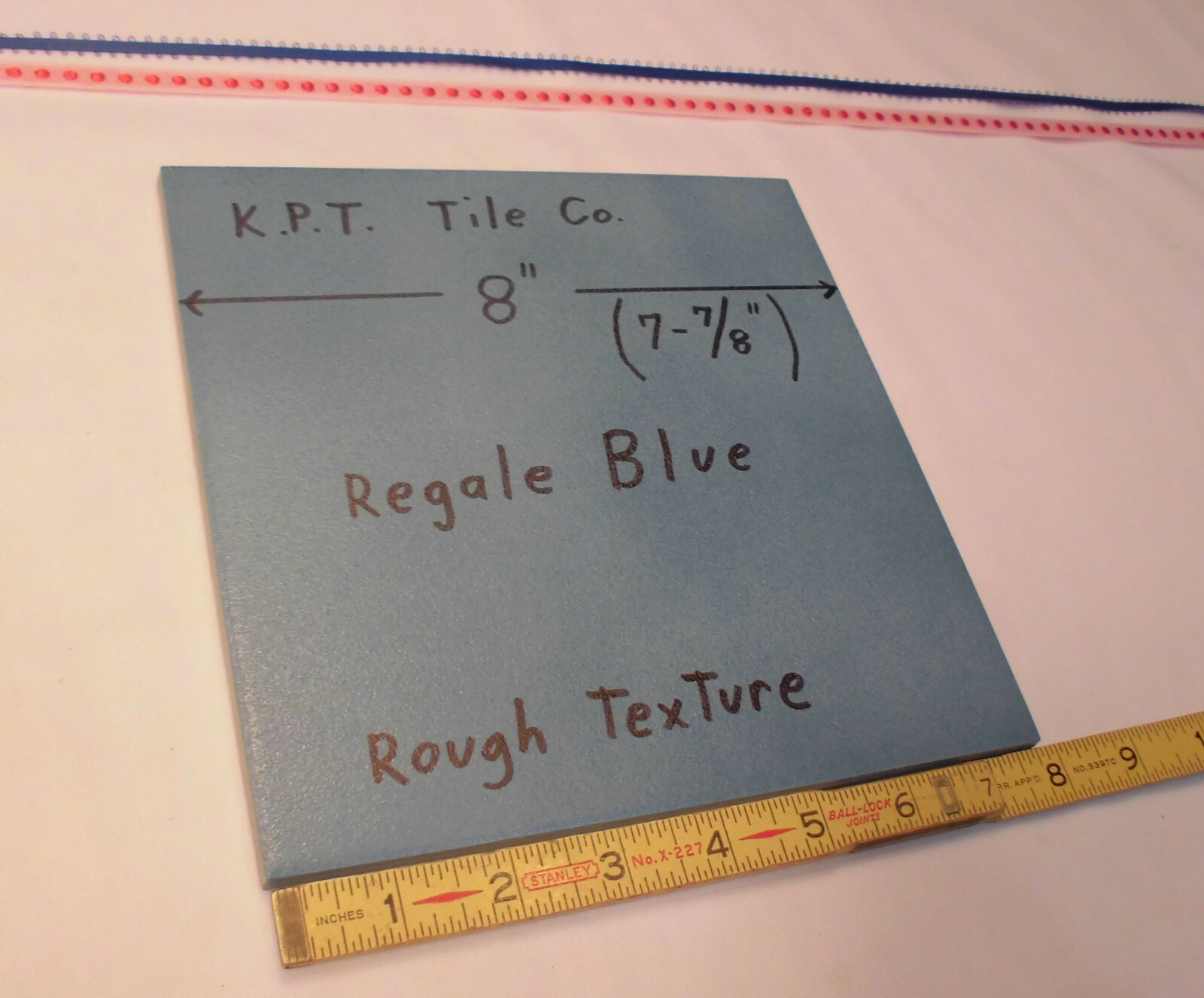 1 pc. *Regale Blue* Ceramic / Porcelain Floor; 8″ X 8″ Textured by KPT Co. NEW