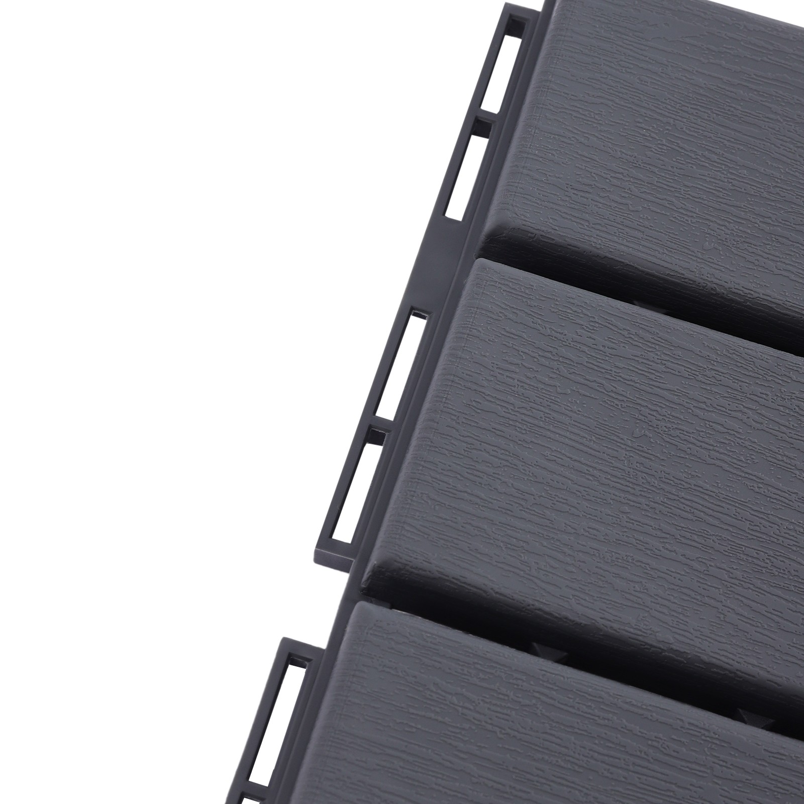12″x12″ Interlocking Deck Tiles, 30 Pack Outdoor Patio Floor Tiles Dark Gray