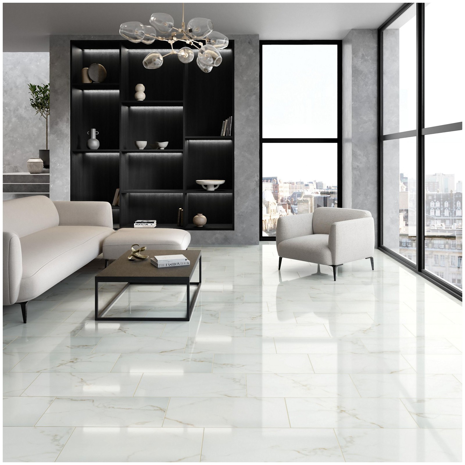 Emser Tile F20VISC1224M Visconde – 12″ x 24″ Floor and Wall Tile – Silver