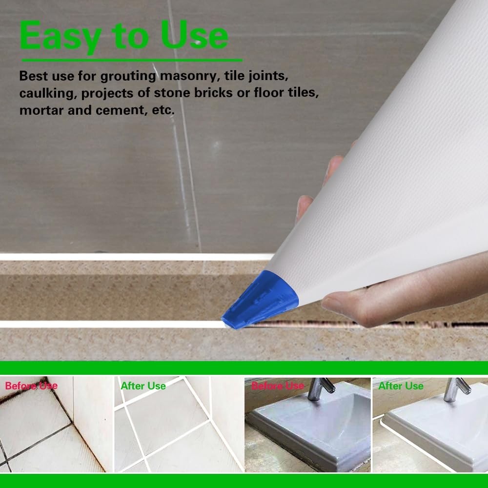 3 Pack Waterproof Grout Bags 12″ x 24″ for Masonry and Tile Projects