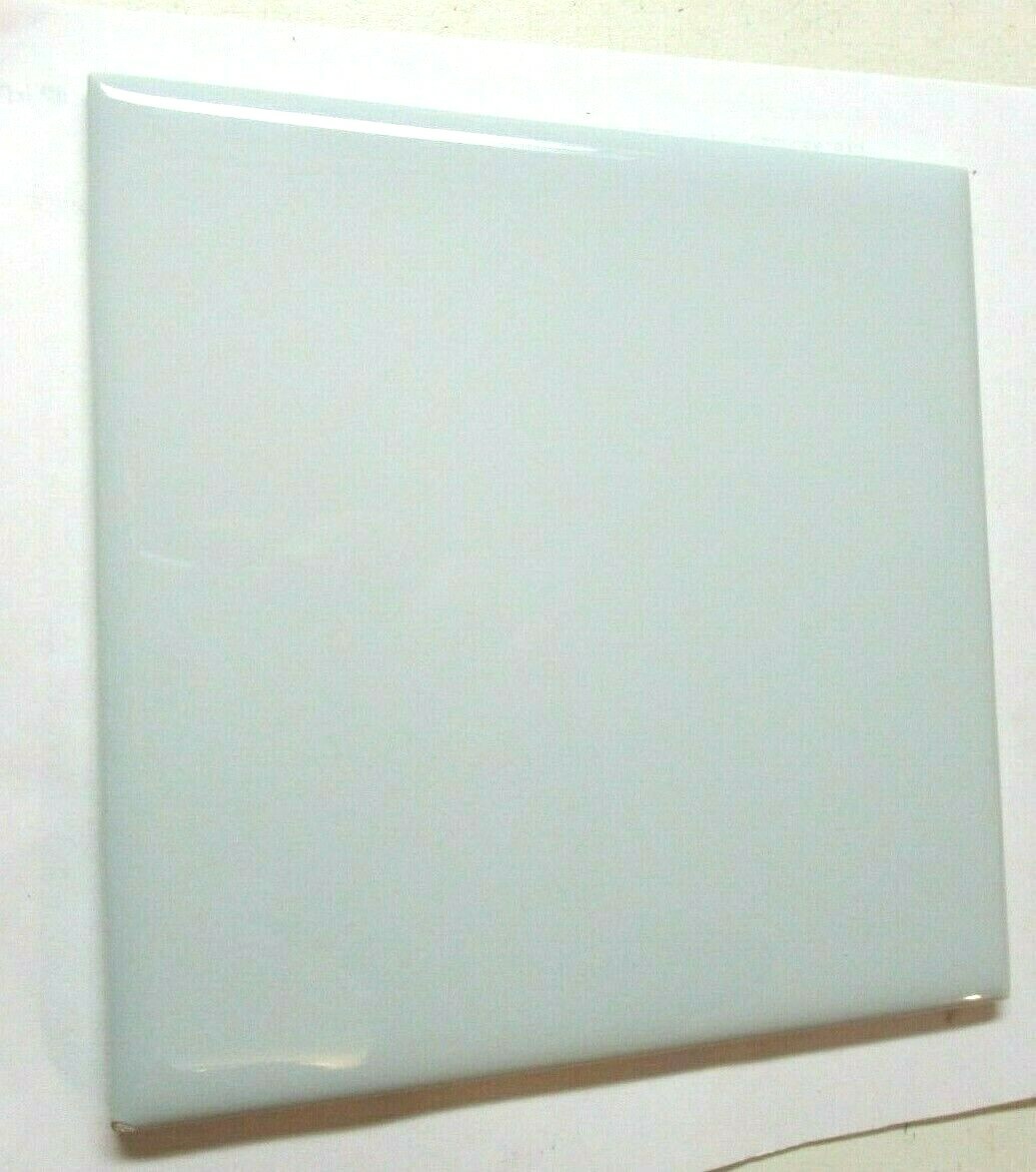1 Wall Tile VB France 4-5/16″ Sq Pale Sky Blue Ceramic Field Corner Bullnose MCM