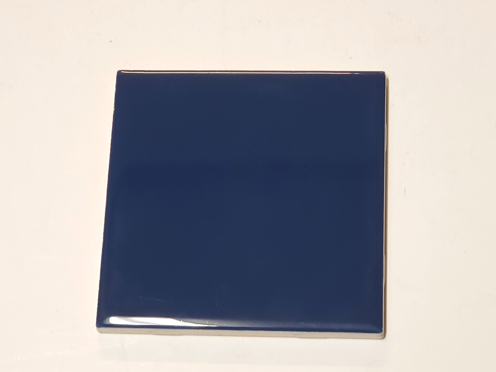 Vtg 1 Ceramic Tile – Cobalt Blue Glossy Square 4 1/4 NOS NEW