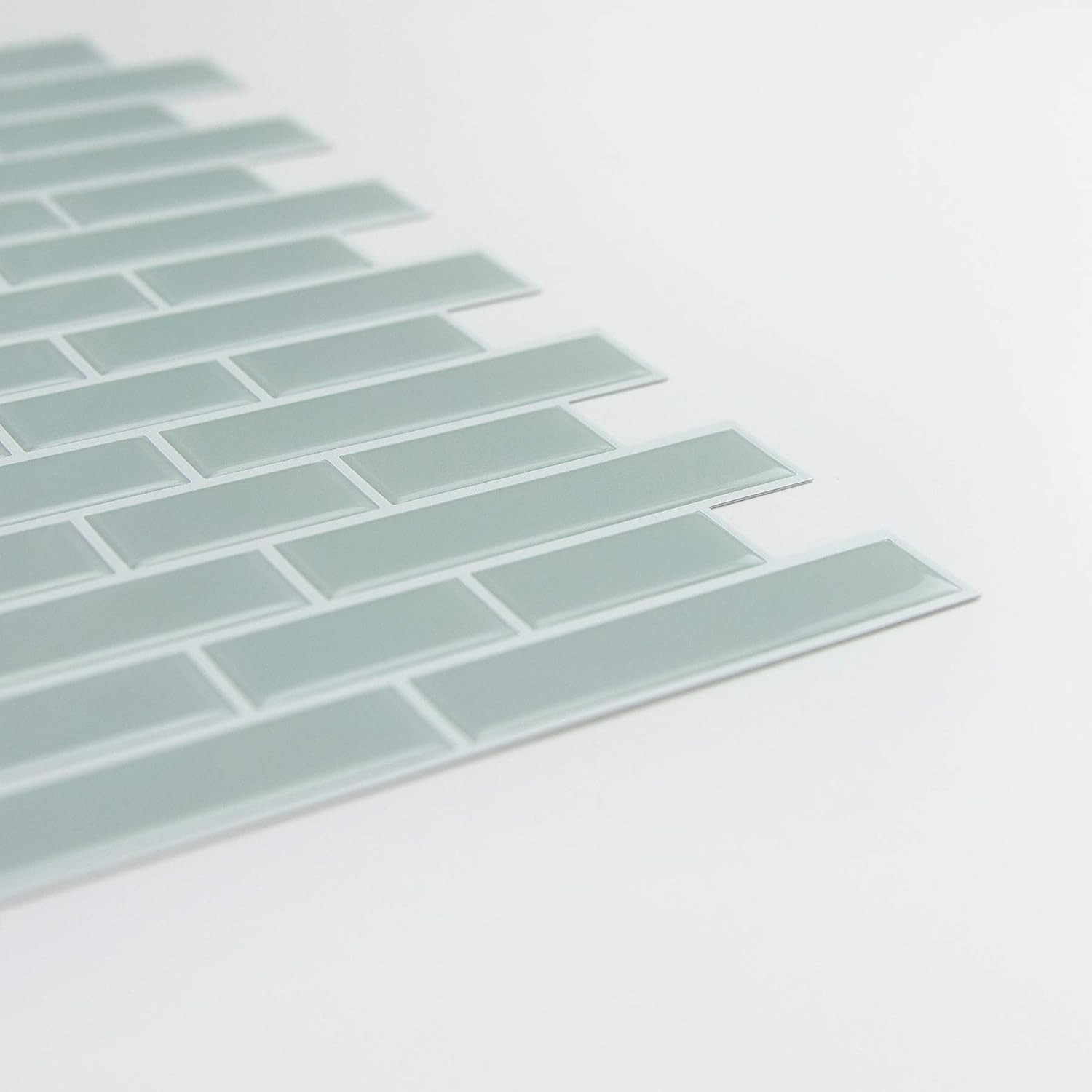 NH2361 Sea Glass Peel & Stick Backsplash Tiles, Blue