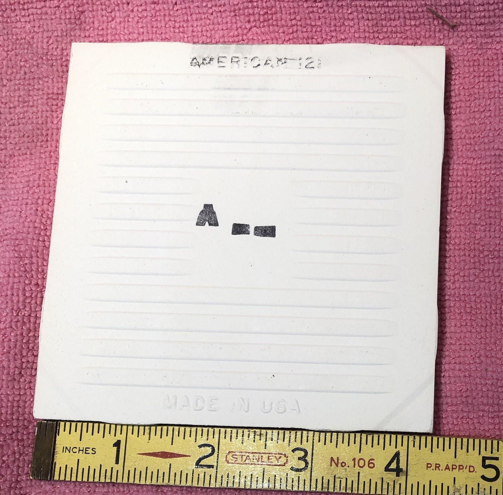 1 pc. Vintage *Pink Blush* Glossy Ceramic Tile #23 by American Olean 4-1/4″ New