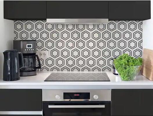 MSI Georama Nero 13 in. x 11 in. x 10 mm Polished Marble Mosaic Tile 1 sqft