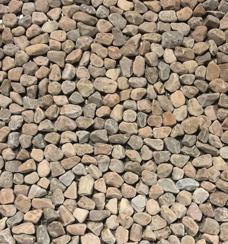 12×12 Tile Taupe Micro Pebble Shower Remodel Stone (10 Square Feet) T-12