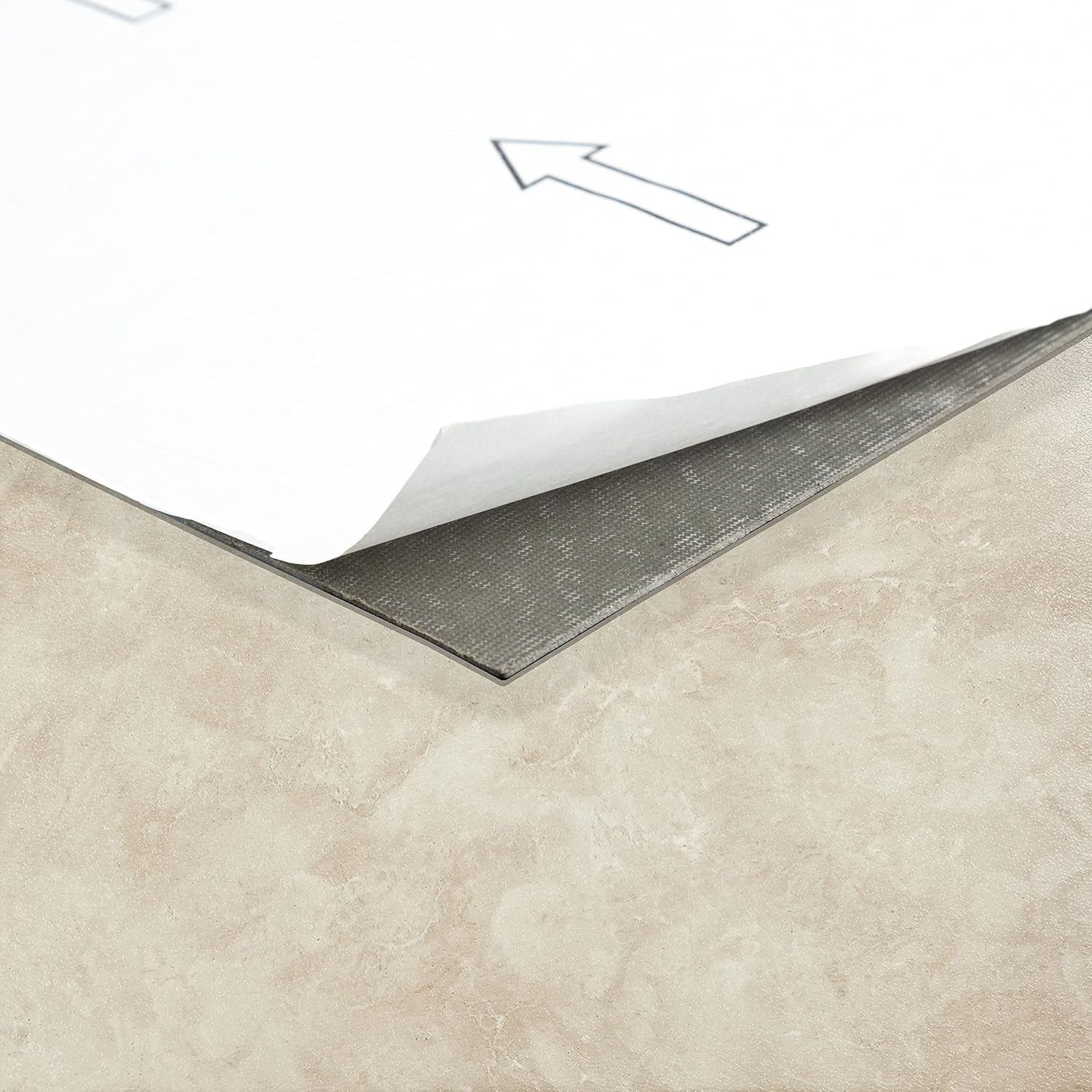 Nexus Self Adhesive 12-Inch Vinyl Floor Tiles, 20 Tiles – 12″ X 12″, Carrera Mar