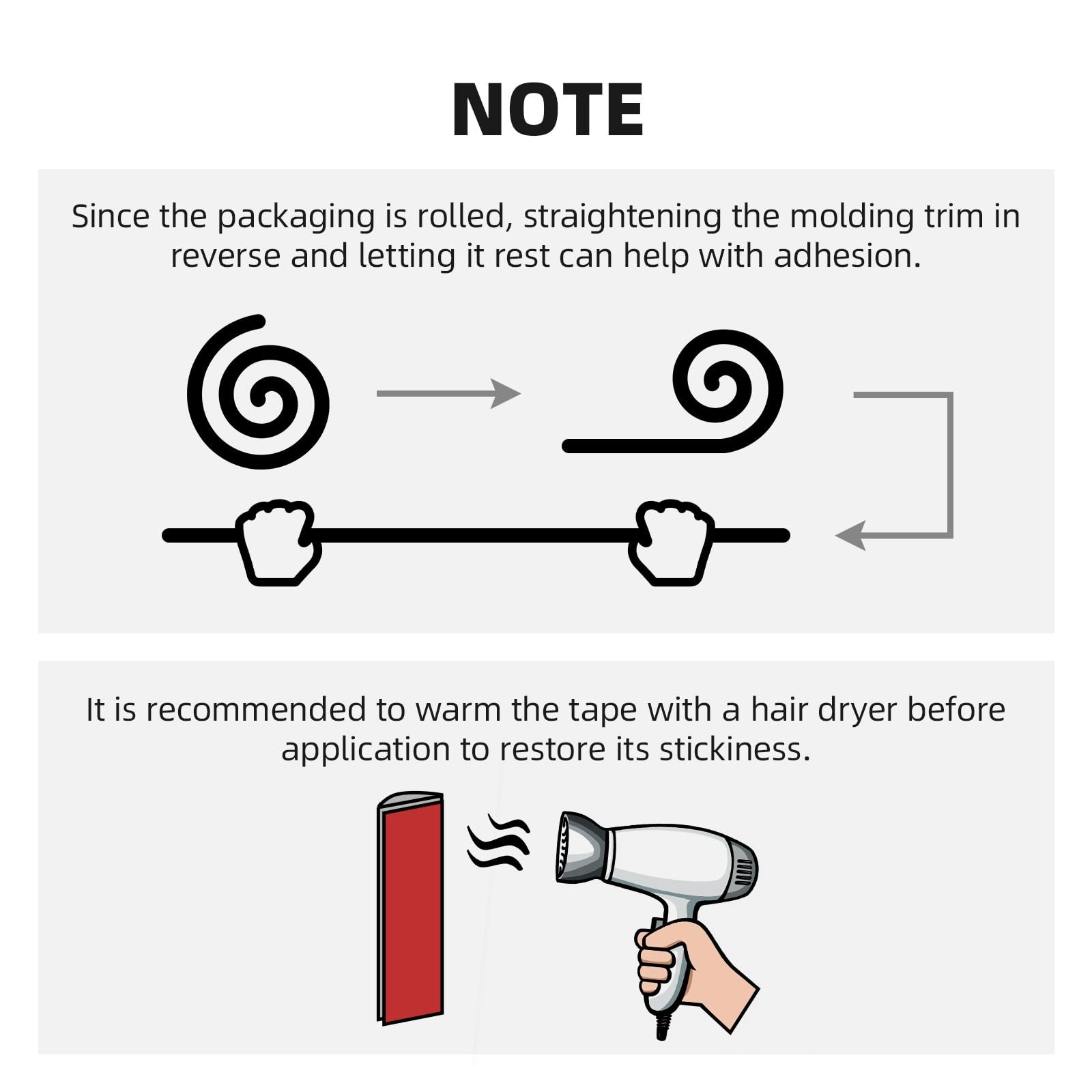 10Ft Peel and Stick Molding Trim, Flexible 1.57in Self-Adhesive Wall Trim, In.