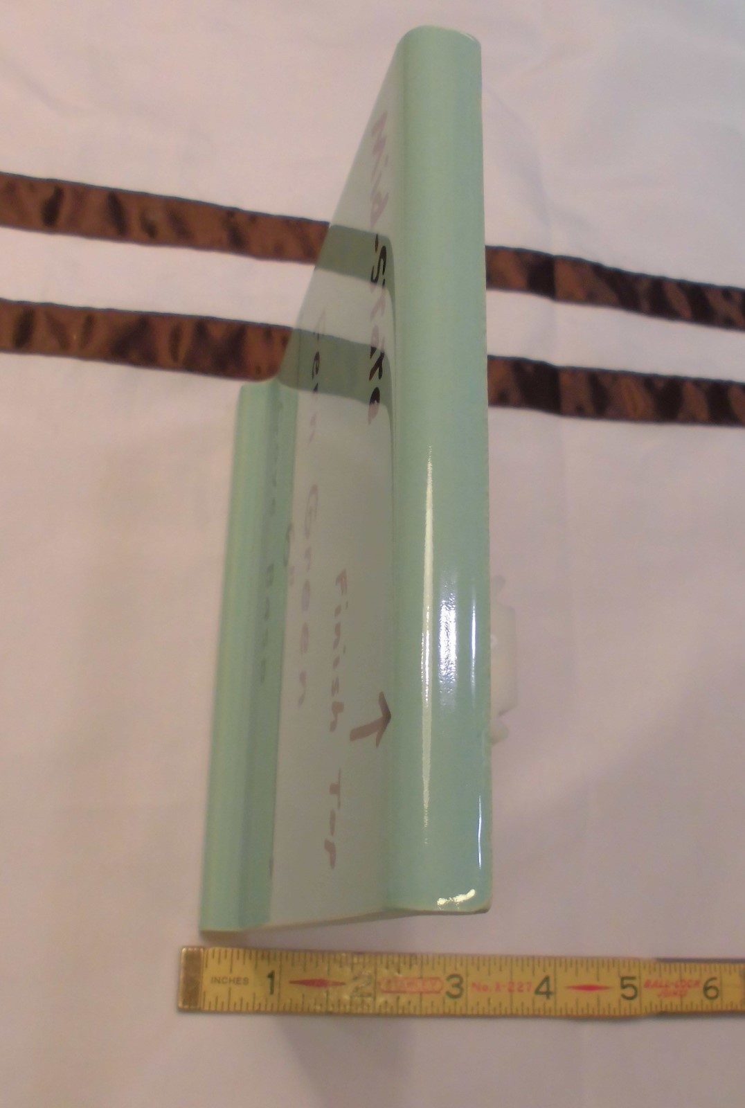 1 pc. Vintage Glossy *Fern Green* 6” X 6” Ceramic Cove Base Tile by MID-STATE