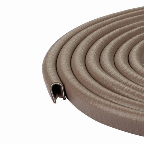 Brown Edge Trim Black U Extrusion Medium Size | U Height: 17/32″, Grip 10 Feet